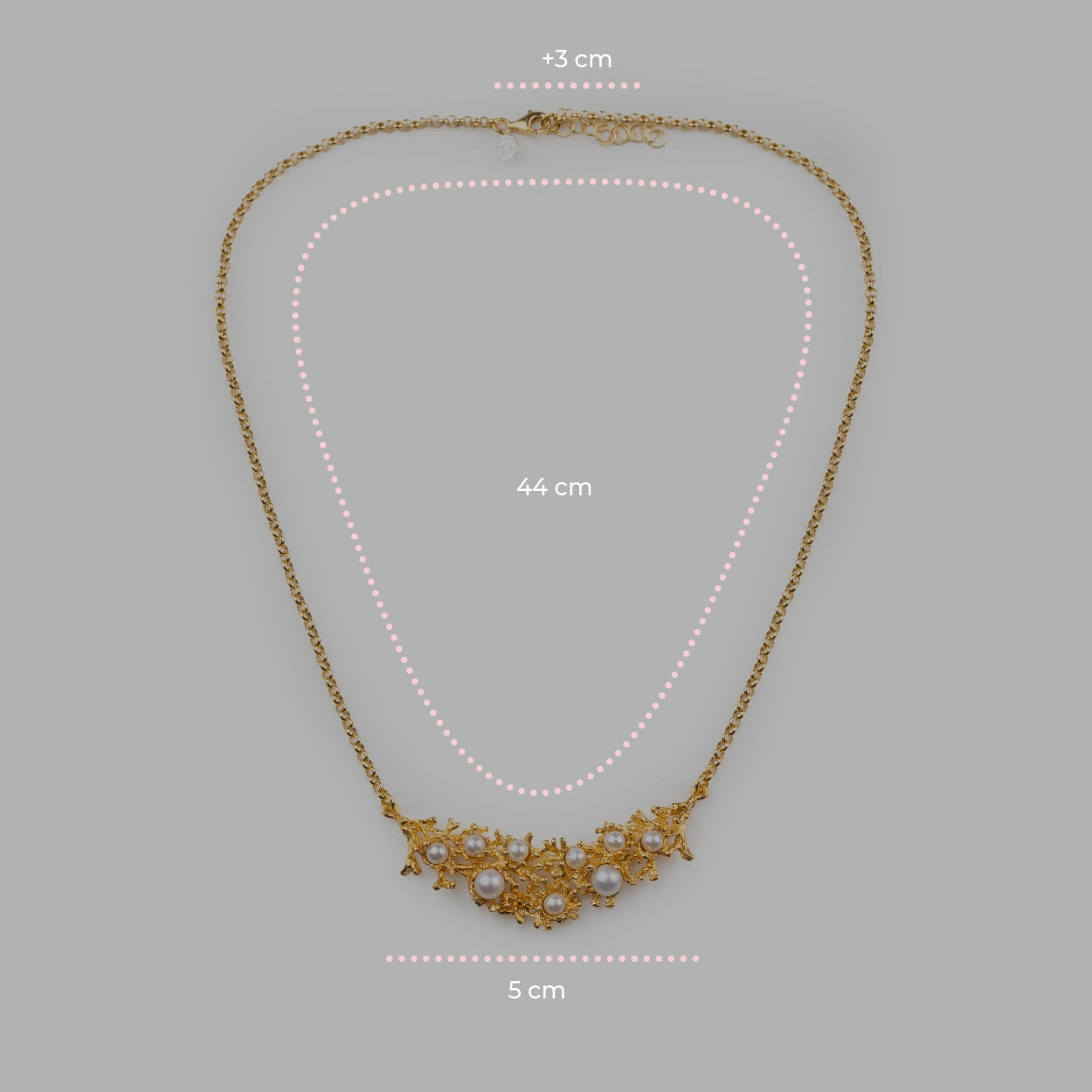Mini Collier Gold Rami di Perle - 20001511 misure