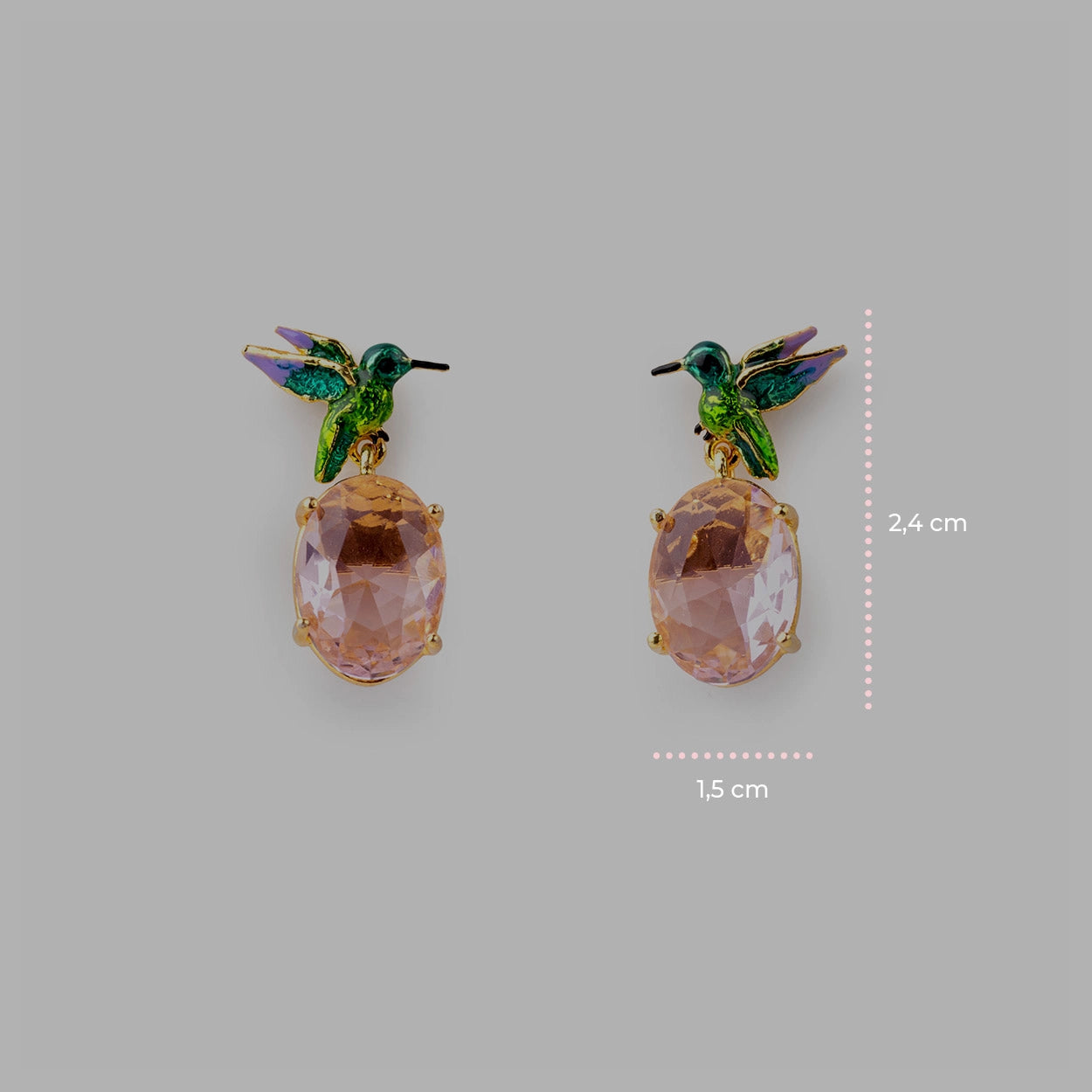Orecchini Colibrì Gemma - 60000027 misure