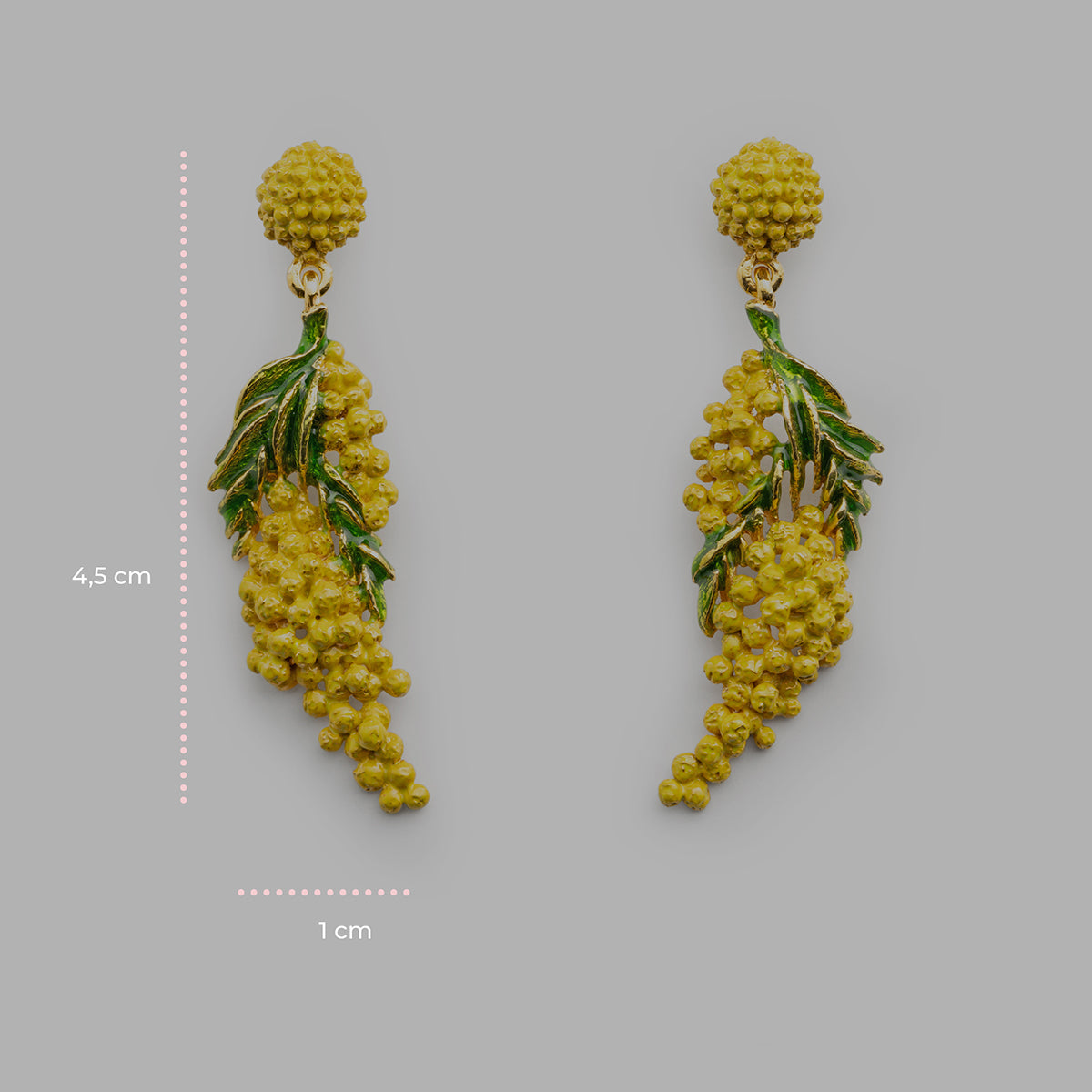 Orecchini Mimosa - misure
