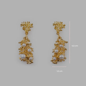 Orecchini Gold Rami di Perle - 20001510 misure