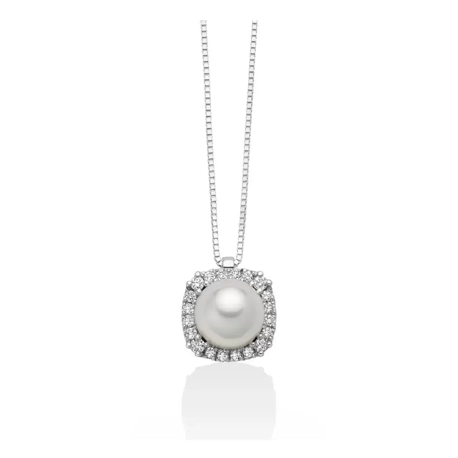 Collana Nimei - Perla Akoya e Diamanti - PCL6347