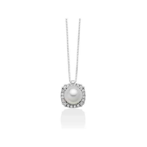 Collana Nimei - Perla Akoya e Diamanti - PCL6347