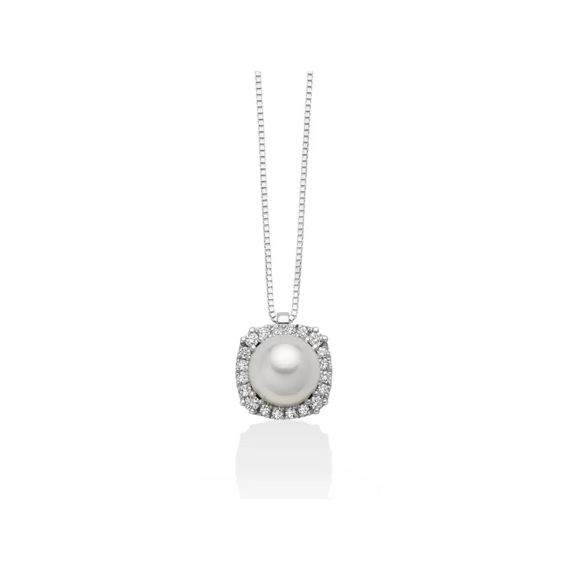 Collana Nimei - Perla Akoya e Diamanti - PCL6347