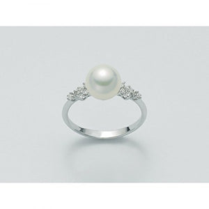Anello Nimei - Perla e Diamanti - PLI1154