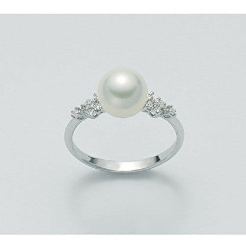 Anello Nimei - Perla e Diamanti - PLI1154