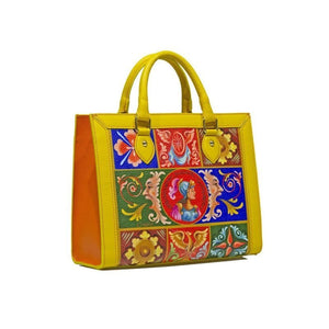 Small Shopping Bag Busy Ammia - Bradamante - Gialla e Arancio