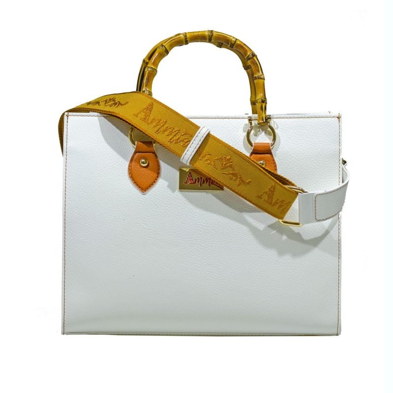 Small Shopping Bag Busy Ammia - Tabacchiere - Mattone e Bambù - retro