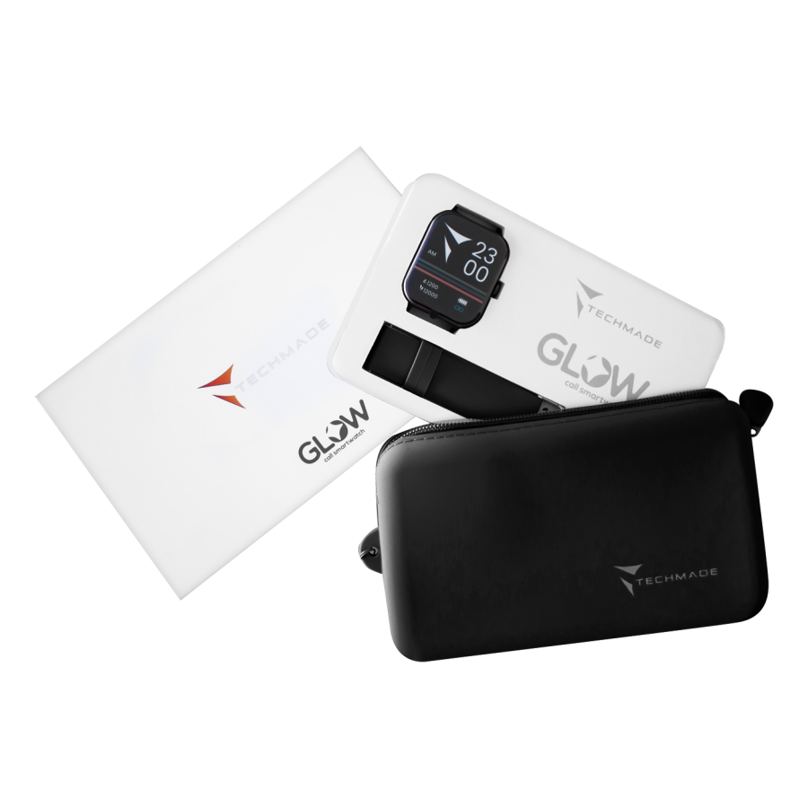 Confezione Smartwatch Techmade - GLOW con Pochette - Black