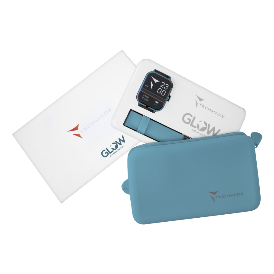 Confezione Smartwatch Techmade - GLOW con Pochette - Blu scuro