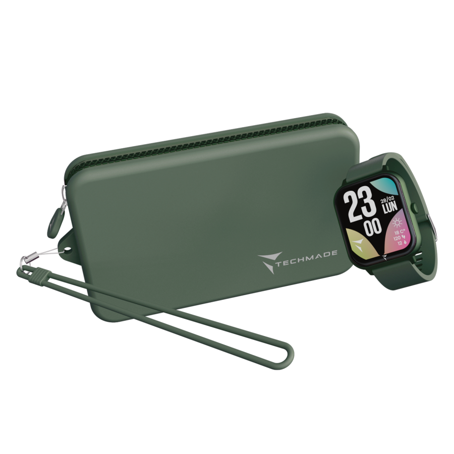Smartwatch Techmade - GLOW con Pochette - Verde scuro