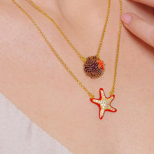 Collana Isola Bella - Lapilli - Stella Marina - indossata