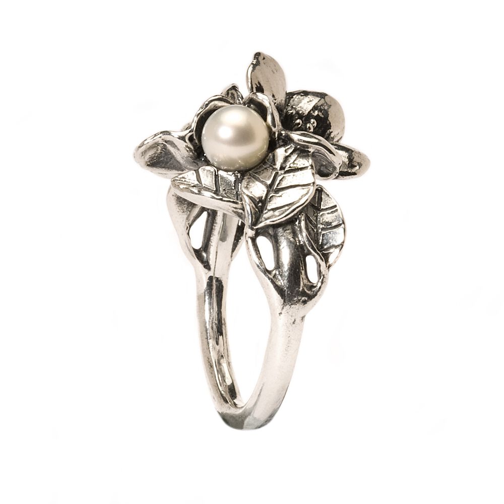 Anello Trollbeads - Biancospino con Perla