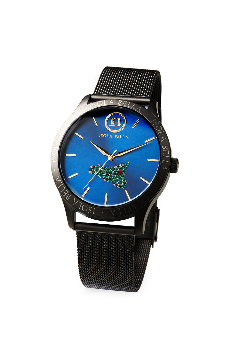 Orologio Isola Bella - Mini Sicilia Blu