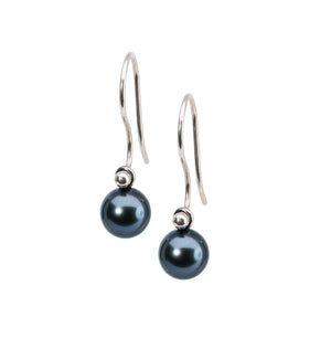 Trollbeads Orecchini Gocce di Perla Pavone Rotonde