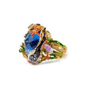 Anello Isola Bella - Isola Vulcanica - Acqua - Patanegioielli