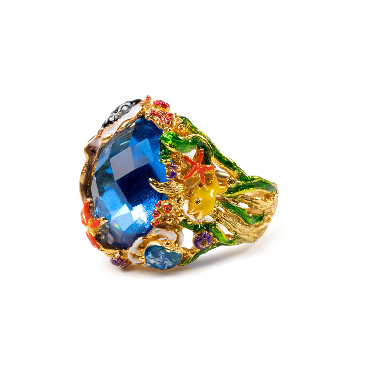 Anello Isola Bella - Isola Vulcanica - Acqua - Patanegioielli