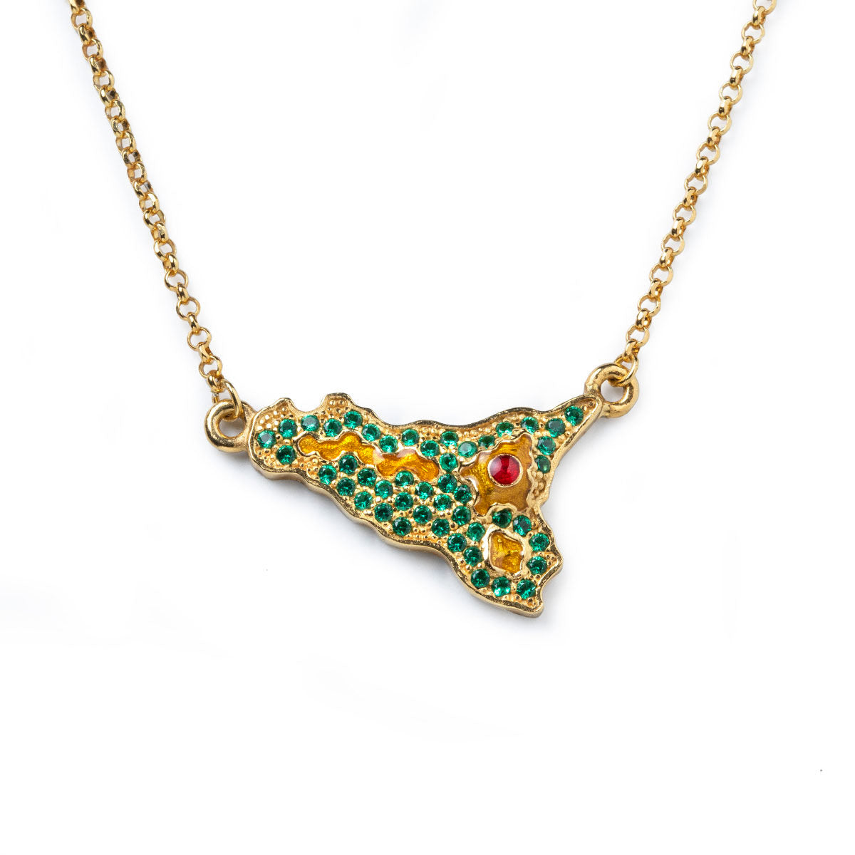 Collana Isola Bella - Lapilli - Sicilia - Patanegioielli