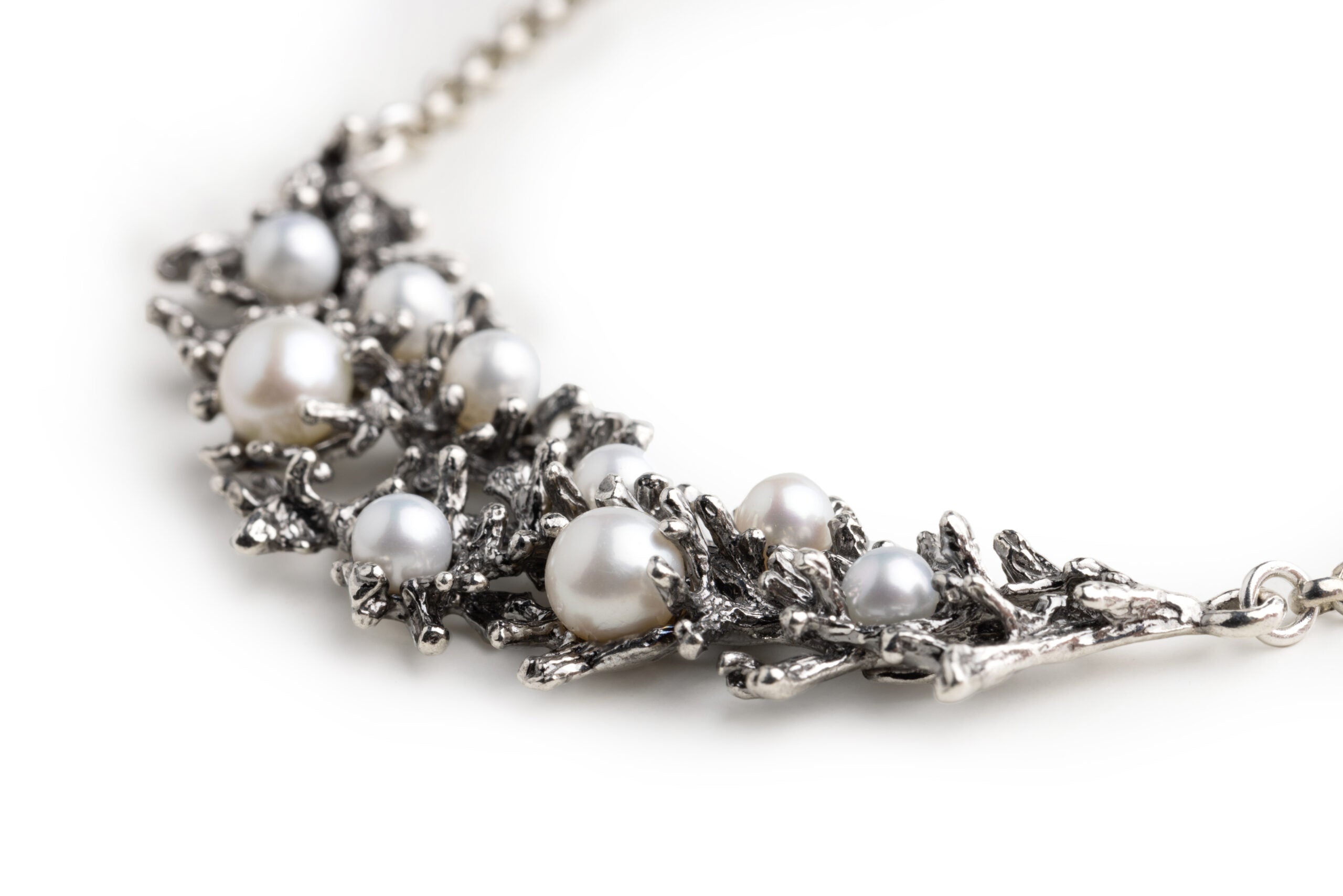 Mini Collier Rami di Perle - Nude