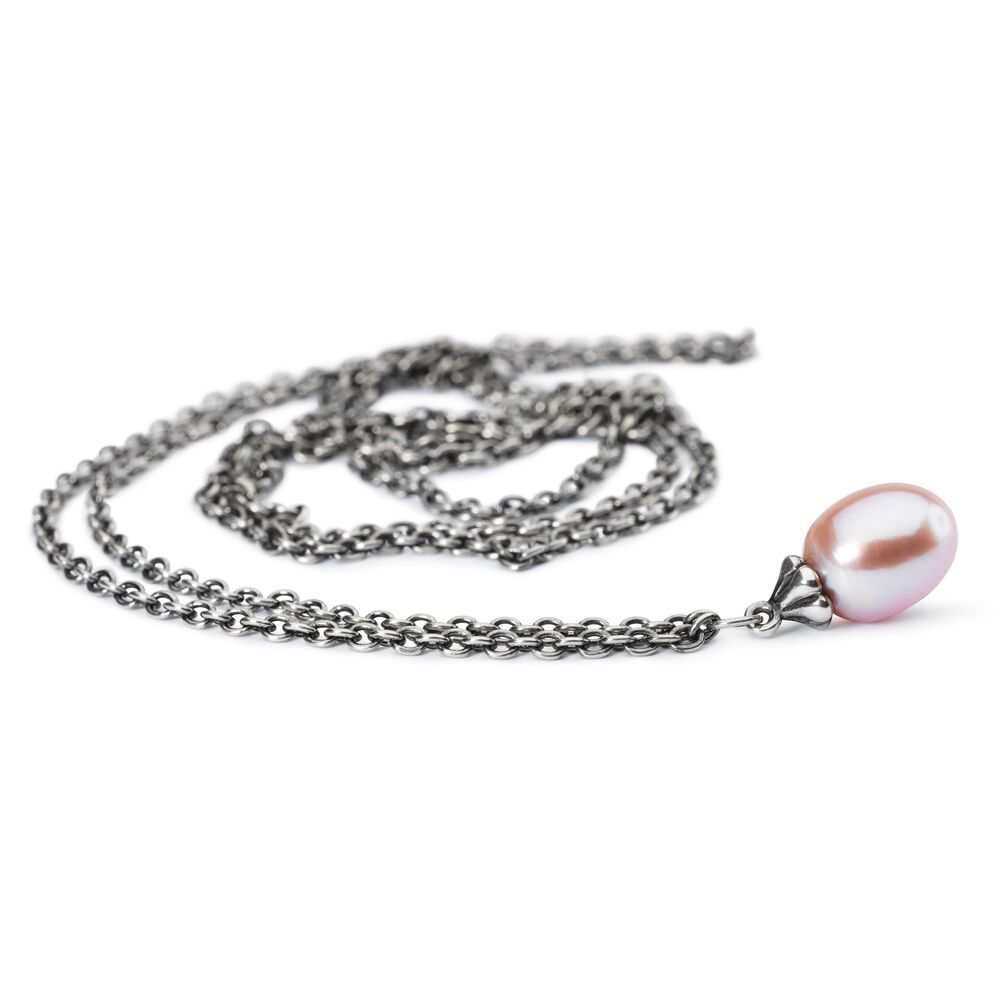 Collana d'Argento con Perla Rosa - Patanegioielli