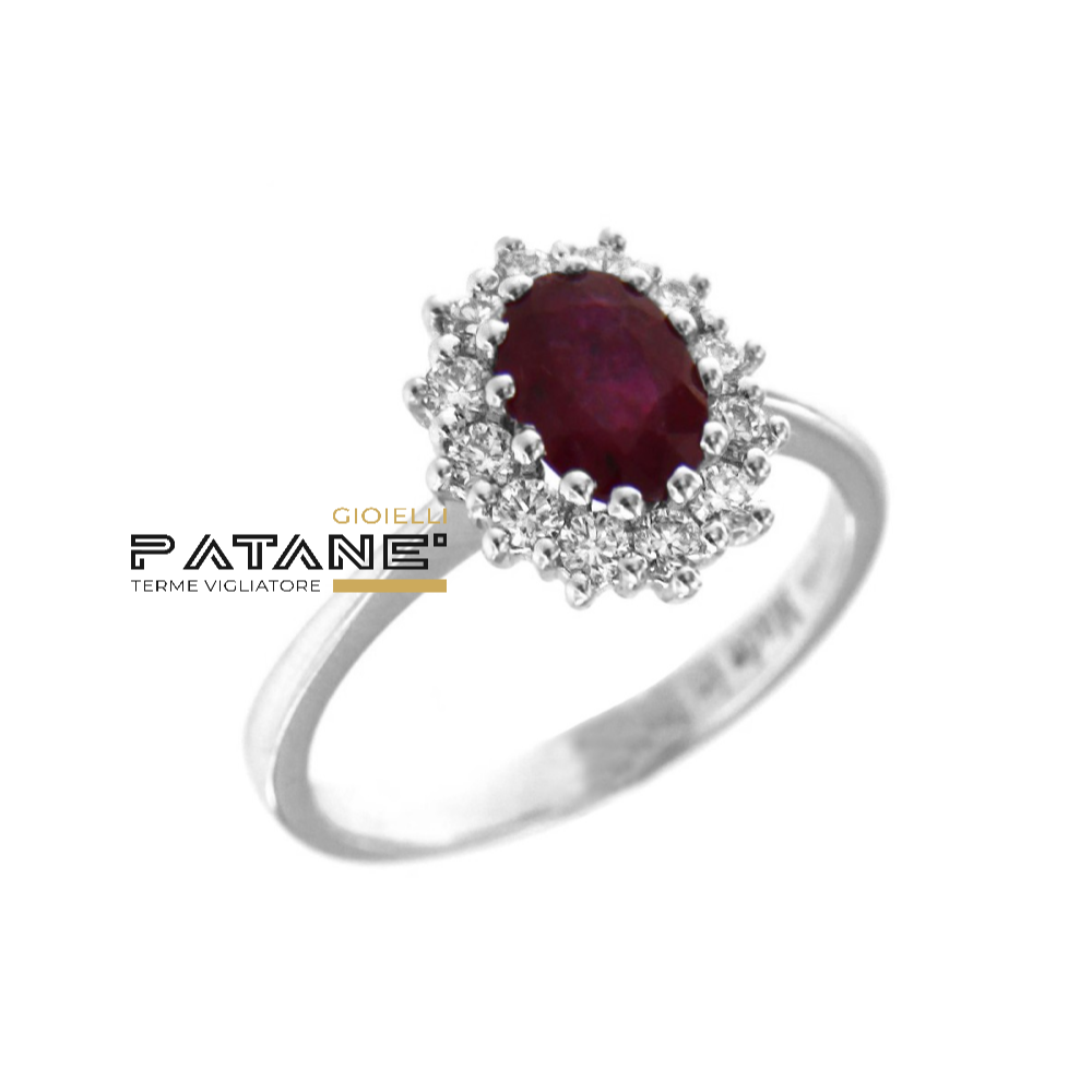 Rosetta con Rubino e Diamanti Davite & Delucchi