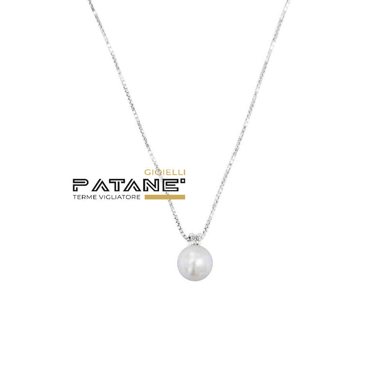 Collana con Perla e Diamante