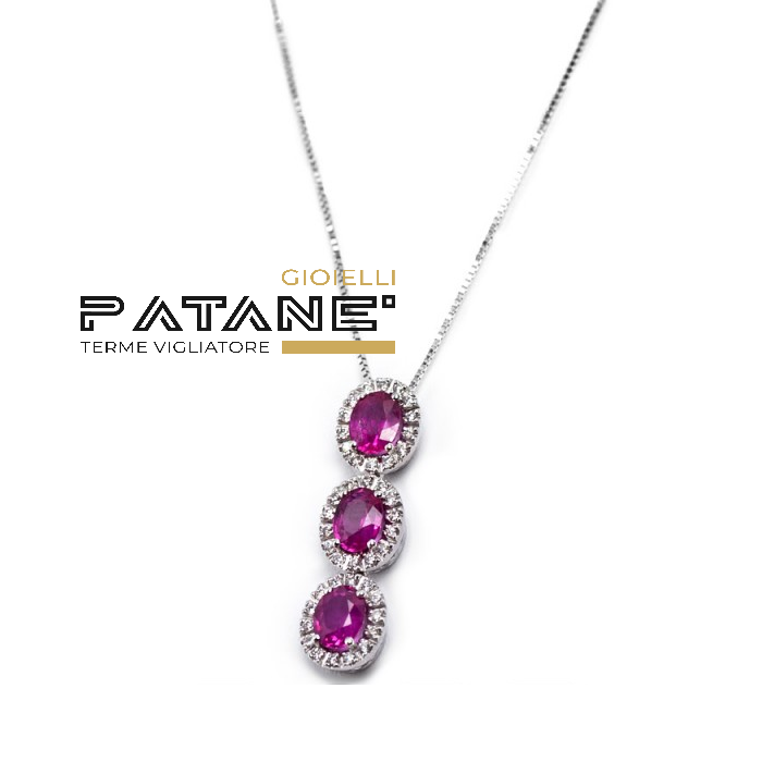 Collana Davite & Delucchi con Rubini e Diamanti