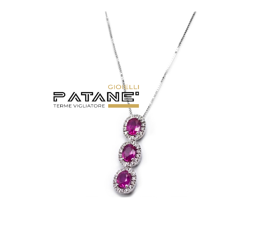 Collana Davite & Delucchi con Rubini e Diamanti