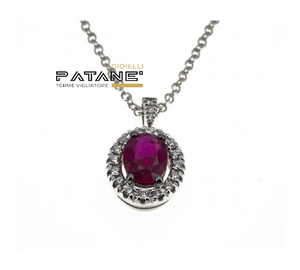 Collana Davite & Delucchi con Rubino e Diamanti