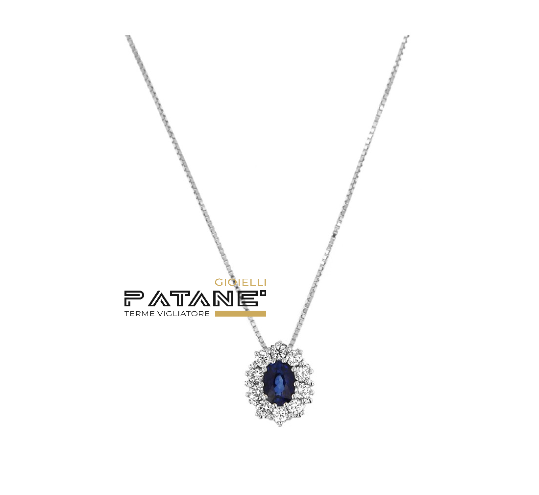 Collana Davite & Delucchi con Zaffiri e Diamanti