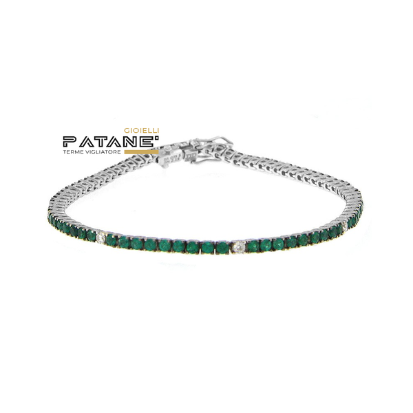 Bracciale Davite & Delucchi - Tennis di Smeraldi e Diamanti