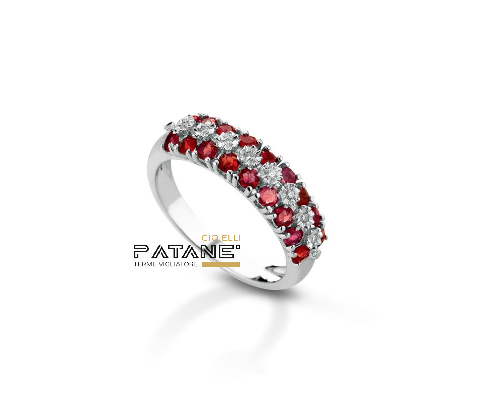 Anello Crusado con Rubini - Ventimiglia - VVTMR1