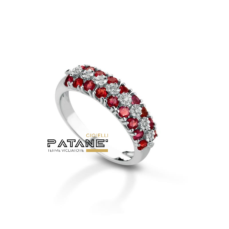 Anello Crusado con Rubini - Ventimiglia - VVTMR1
