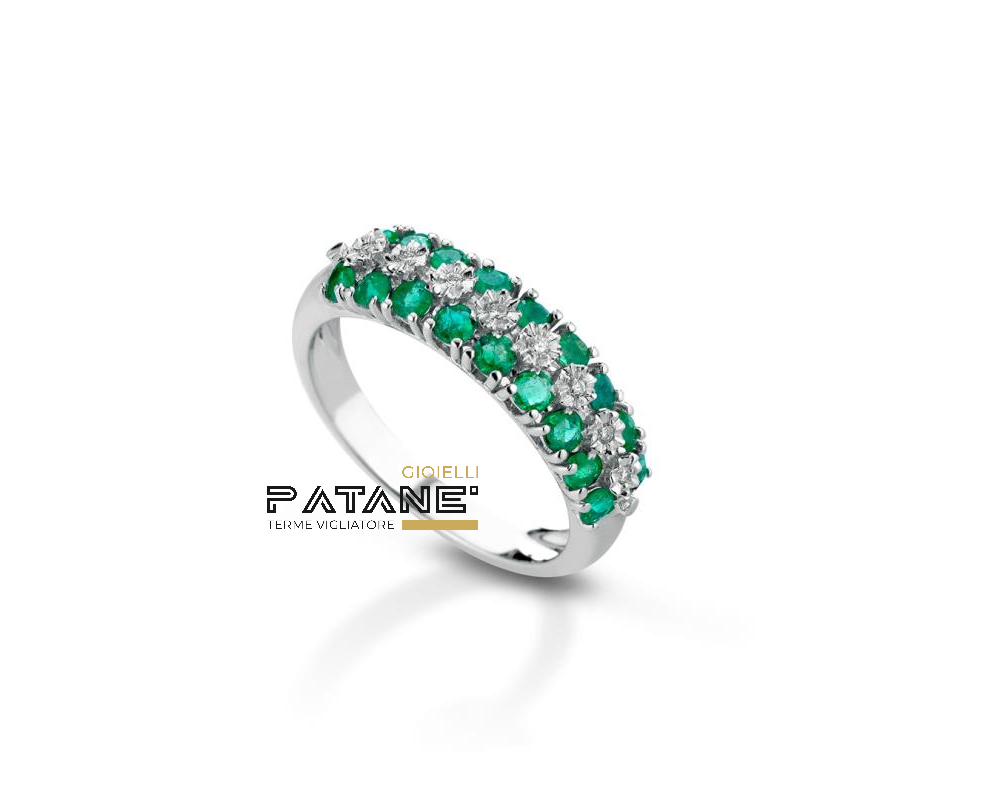 Anello Crusado con Smeraldi - Ventimiglia - VVTMS1