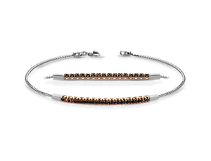 Bracciale Semi Tennis Crusado con Diamanti Neri - Touring