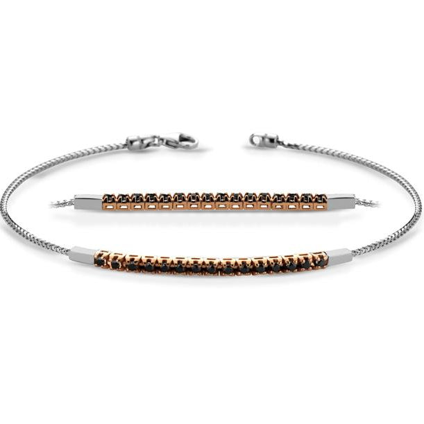 Bracciale Semi Tennis Crusado con Diamanti Neri - Touring