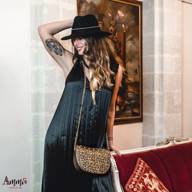 Borsa Ammia - Oro Barocco - Mezzaluna Slice Bronzo