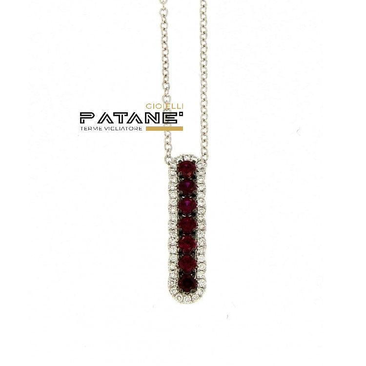 Collana Davite & Delucchi con Rubini e Diamanti