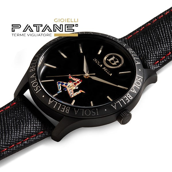 Orologio Isola Bella - Mini Trinacria Nero