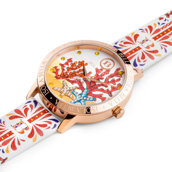 Orologio Isola Bella - Loving Sicily - Corallo
